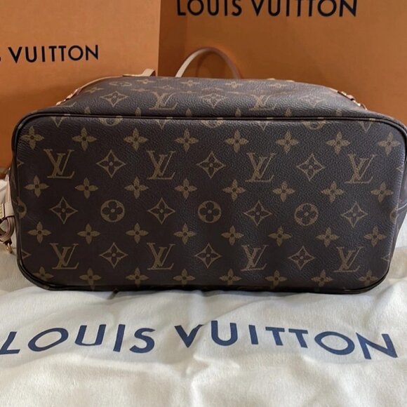 Authentic NEW LOUIS VUITTON Monogram Neverfull MM M41177 cerise red cherry bag - Picture 6 of 10